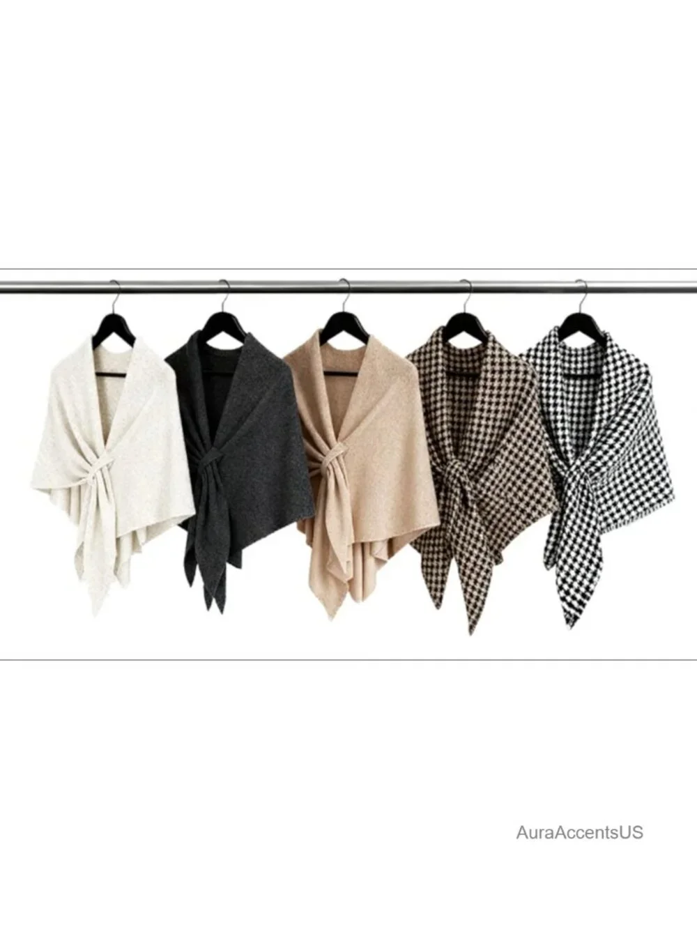 Women's Knitted Shawl Wrap Poncho Scarf, Soft Cashmere-like, Versatile